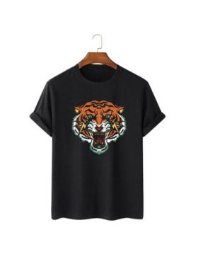 Tricou Barbati Negru "Flash Tiger" Engros