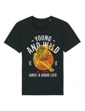 Tricou Barbati Negru "Good Life" Engros