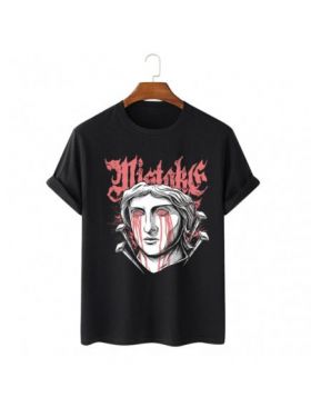 Tricou Barbati Negru "Mistake" Engros