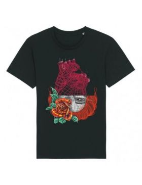 Tricou Barbati Negru "My Heart" Engros