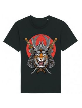 Tricou Barbati Negru "Samurai Tiger" Engros