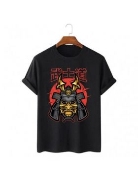 Tricou Barbati Negru "Samurai Warrior" Engros