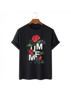 Tricou Barbati Negru "Stay inspired" Engros