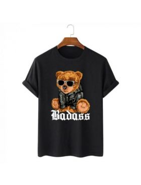 Tricou Barbati Negru "Teddy Bear Badass" Engros