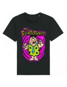 Tricou Barbati Negru "The Flintstoned" Engros