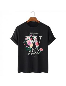 Tricou Barbati Negru "The will to power" Engros