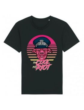 Tricou Barbati Negru "Too Cool For Riot" Engros