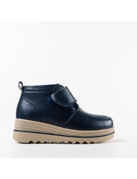 Pantofi casual din piele naturala Engros dama Aaron Bleumarin