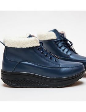 Pantofi casual din piele naturala Engros dama Blind Bleumarin