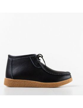Pantofi casual din piele naturala Engros dama Munela Negru