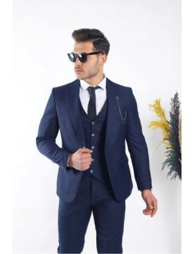 Costum de bărbat Slimfit cu veste En-gros