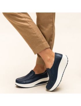Pantofi casual Engros din piele naturala dama, Bicaz Bleumarin