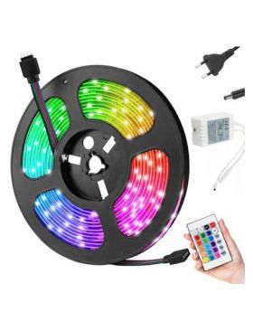 BANDA LED RGB MULTICOLOR CU TELECOMANDA 5 METRI, EN GROSS