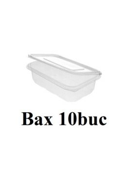 Caserola Plastic cu Capac incorporat, 1000ml, Set 100 buc Engross