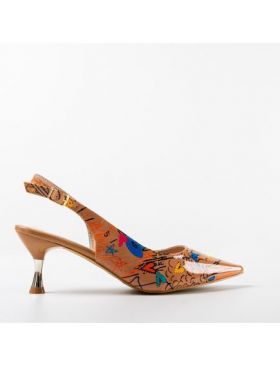 Pantofi cu toc Engros dama Neroc, Camel
