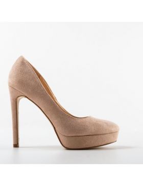 Pantofi cu toc Engros dama Tianna, Crem