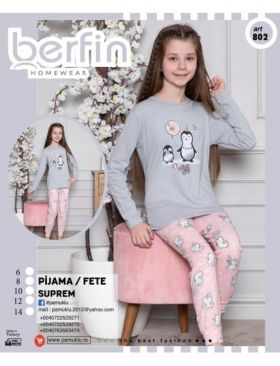 Pijama Copii Fetite Berfin 802 Engros