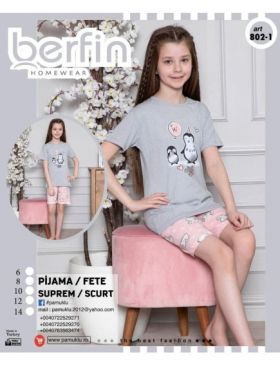 Pijama Copii Fetite Short Berfin 802-1 Engros