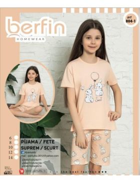 Pijama Copii Fetite Short Berfin 804-1 Engros