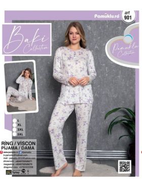 Pijama Dama Baki Viskon Batal 901 Engros