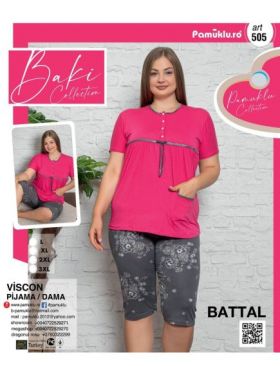 Pijama Dama Baki Viskon Batal Capri 505 Engros