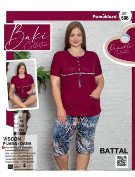 Pijama Dama Baki Viskon Batal Capri 506 Engros