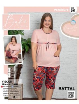 Pijama Dama Baki Viskon Batal Capri 507 Engros