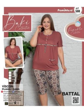 Pijama Dama Baki Viskon Batal Capri 508 Engros