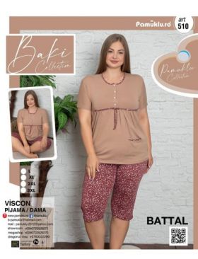 Pijama Dama Baki Viskon Batal Capri 510 Engros