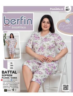 Pijamale Dama Battal Berfin 3/4 807 Engros