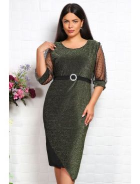 Rochie Angro cu insertii stralucitoare Olive