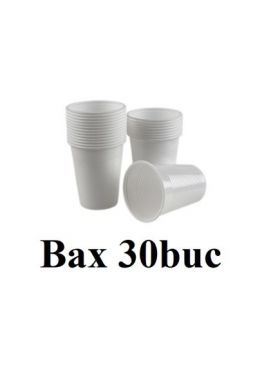 Set 100 buc Pahare Unica Folosinta Albe, 200ml Engross