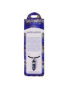 Lant cu pandant piatra semipretioasa hexagonala Lapis Lazuli en-gross