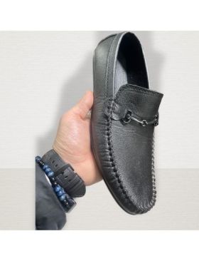 Pantofi angro din piele ecologica cu aplicatie metalica pentru barbat