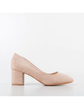Pantofi cu toc Engros dama Dalex, crem