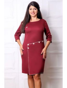 Rochie angro cu accesorii Bordo