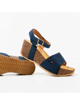 Sandale cu platforma Engros dama Tessa, bleumarin