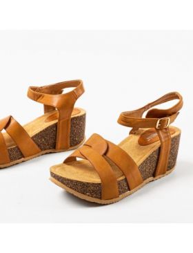 Sandale cu platforma Engros dama Villanueva, camel