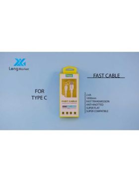 Cablu de date si incarcare, USB, mufa tip C, Fast Cable, Ivon, 2.4A, 1m, en-gros