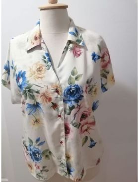 Camasa dama Engros, cu imprimeu floral si nasturi