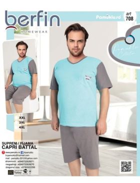 Pijama Barbat Berfin Capri Battal 708 Engros