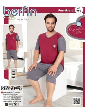 Pijama Barbat Berfin Capri Battal 711 Engros