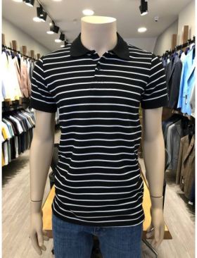 Tricou polo barbati Engros, cu model cu dungi