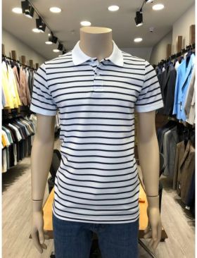 Tricou polo barbati Engros, cu model cu dungi