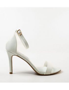 Sandale cu toc dama Engros, model Simoda, alb