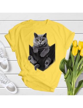 Tricou dama British cat, engros