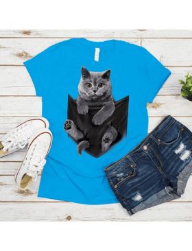 Tricou dama British cat, engros