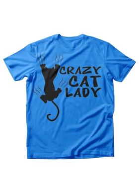 Tricou dama Pisici Crazy cat lady, engros