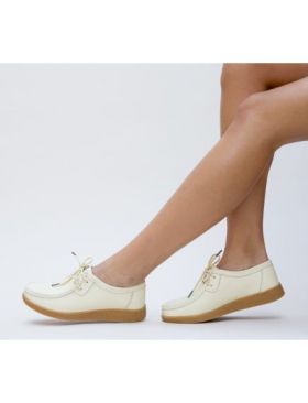Pantofi casual Engros din piele naturala dama, Niko Bej