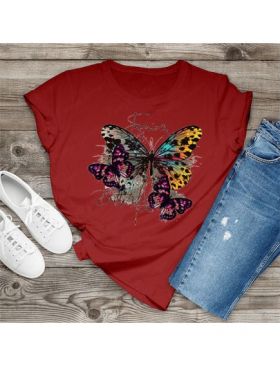 Tricou feminin Fluturi fluturi fashion, engros